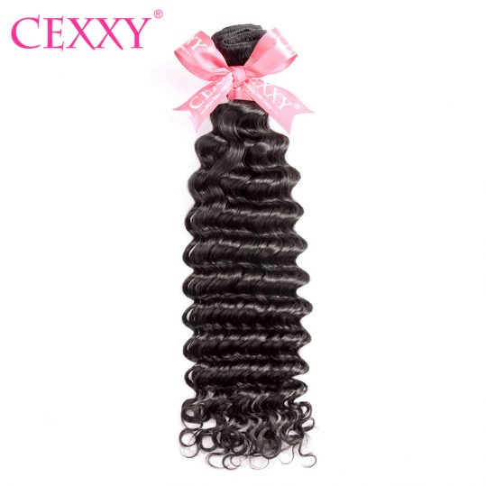CEXXY Malaysian Deep Wave Remy Hair Natural Color 100% Human Hair Bundles 10-28 inch Free Shipping