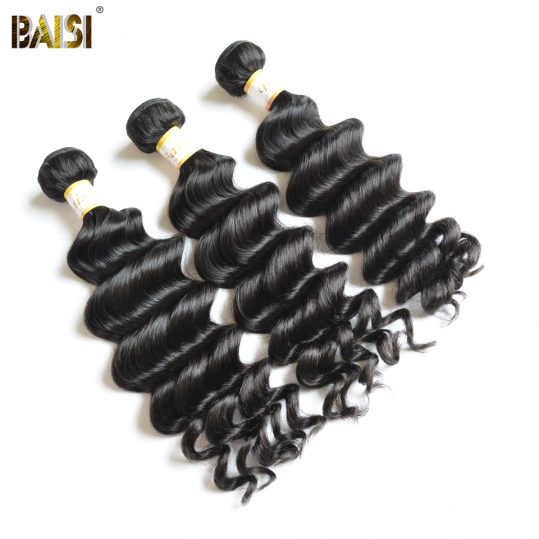 BAISI Brazilian Hair extension Natural Wave Remy hair weaving Nature Color 10-28inch Free shipping