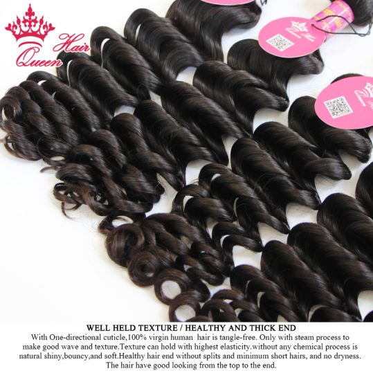 Queen Hair Products Brazilian Virgin Hair Natural Wave Bundles 100% Human Hair Weave Unprocessed Natural Color Can Be Dyed