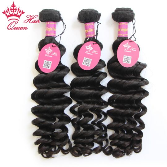 Queen Hair Products Brazilian Virgin Hair Natural Wave Bundles 100% Human Hair Weave Unprocessed Natural Color Can Be Dyed