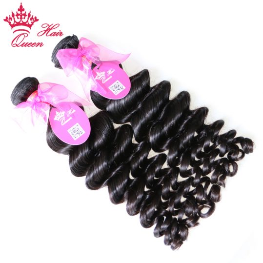 Queen Hair Products Brazilian Natural Wave Hair Bundles Natural Color 1B 100% Human Hair Extensions Remy Weave Free Shipping