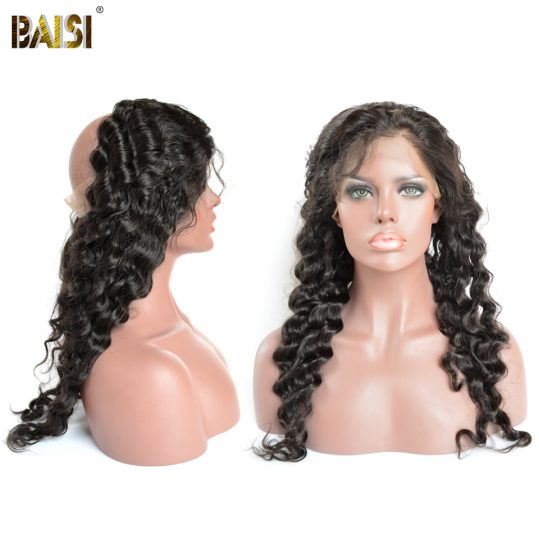 BAISI 360 Lace Frontal Peruvian Natural Wave Pre-Plucked 100% Human Hair Remy Hair Natural Hairline With Baby Hair Free Shipping