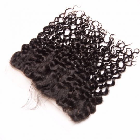 ALIPOP Peruvian Water Wave Lace Frontal Closure With Baby Hair  10"-22" Pre Plucked Natural Hairline Non Remy Human Hair