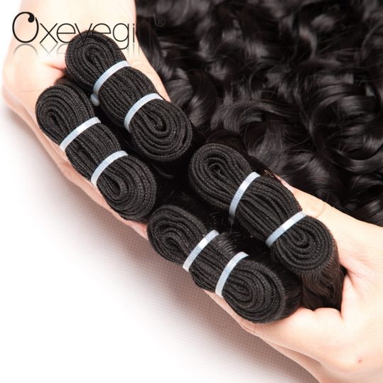 Oxeye girl Peruvian Water Wave Human Hair Bundles Remy Hair Extensions 1 pc 10"-28" Hair Weaving Can Buy 3 / 4 Bundles