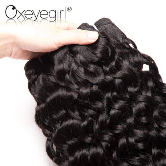 Oxeye girl Peruvian Water Wave Human Hair Bundles Remy Hair Extensions 1 pc 10"-28" Hair Weaving Can Buy 3 / 4 Bundles