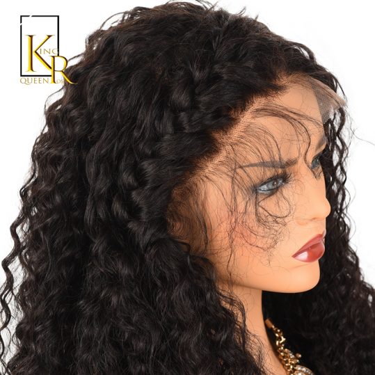 Curly Lace Front Human Hair Wigs For Black Women Remy Brazilian Lace Wig 150% Density Pre Plucked With Baby Hair King Rosa Queen