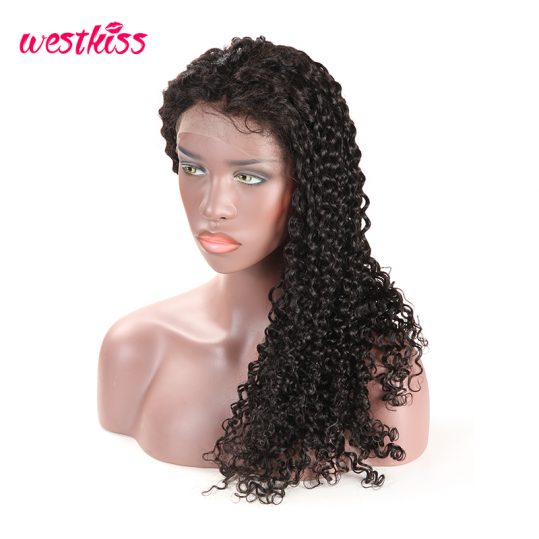 West Kiss 180% Density Brazilian Curly Lace Front Wig For Black Women 100% Human Hair Wig With Baby Hair Pre Plucked Remy Hair