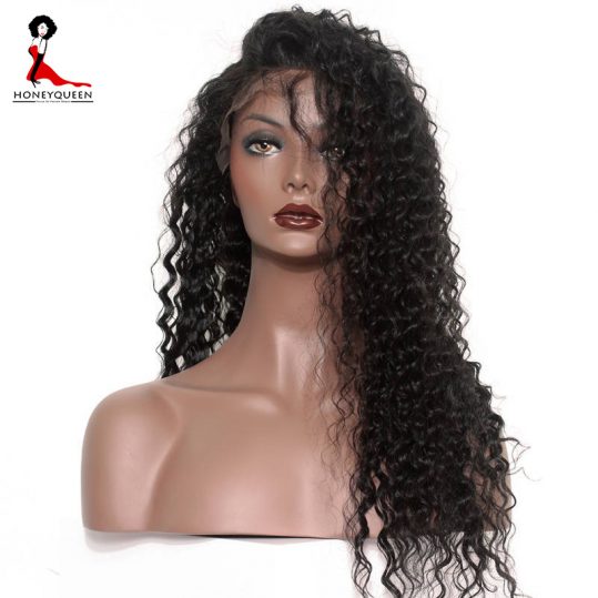 Lace Front Human Hair Wigs 130% Density Brazilian Curly Hair Wigs For Black Women With Baby Hair Honey Queen Remy