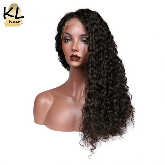 KL Hair Pre Plucked 5*4.5 Silk Base Full Lace Human Hair Wigs With Baby Hair Curly Brazilian Remy Hair Wigs For Black Women