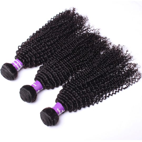 CARA Brazilian Kinky Curly Human Hair Weaving Remy Hair Bundles Natural Color 10"-28" 1 Piece