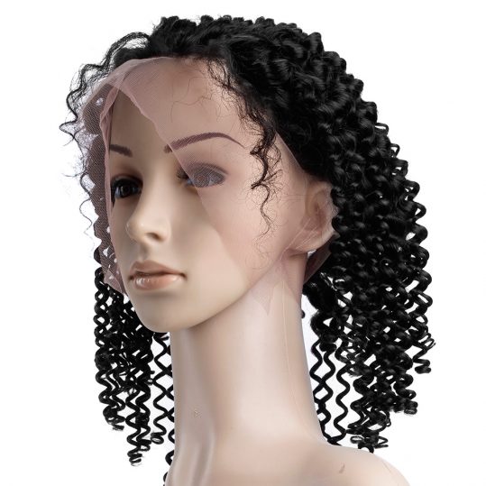 YVONNE 360 Lace Frontal Brazilian Kinky Curly Virgin Hair 12"-16" Natural Color 100% Human Hair With Adjustment