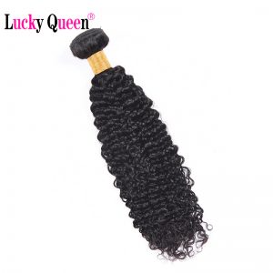 Lucky Queen Hair Products Brazilian Kinky Curly Hair 100% Remy Human Hair Weave Bundles Natural Color Can be Dyed Free Shipping