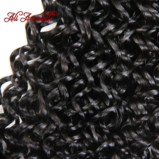 ALI ANNABELLE HAIR Malaysian Kinky Curly Hair Weave Bundles 100% Remy Human Hair Extensions 10"-28"inch Natural Color