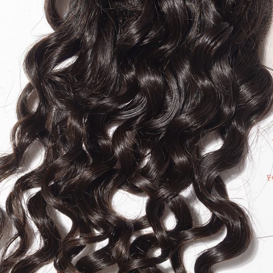 [FYNHA] Peruvian Virgin Hair Lace Closure Bouncy Curly 100% Human Hair Free Part 4''x 4'' Free Shipping