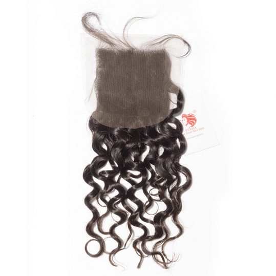 [FYNHA] Peruvian Virgin Hair Lace Closure Bouncy Curly 100% Human Hair Free Part 4''x 4'' Free Shipping