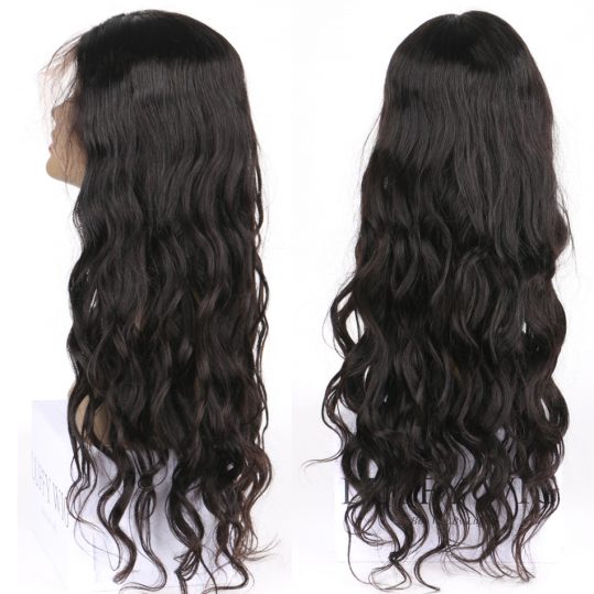 Luffy 13x6 Glueless Lace Front Human Hair Wigs for Black Women Middle Part Brazilian Non Remy Hair Wavy Wig Pre Plucked Hairline
