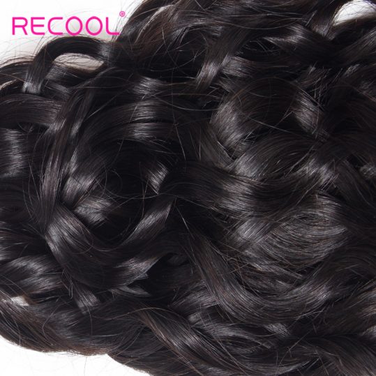 Recool Brazilian Virgin Hair Wet And Wavy Human Hair Weave Bundles One Piece Natural Color Hair Extension Can Buy 3 Or 4 Bundles