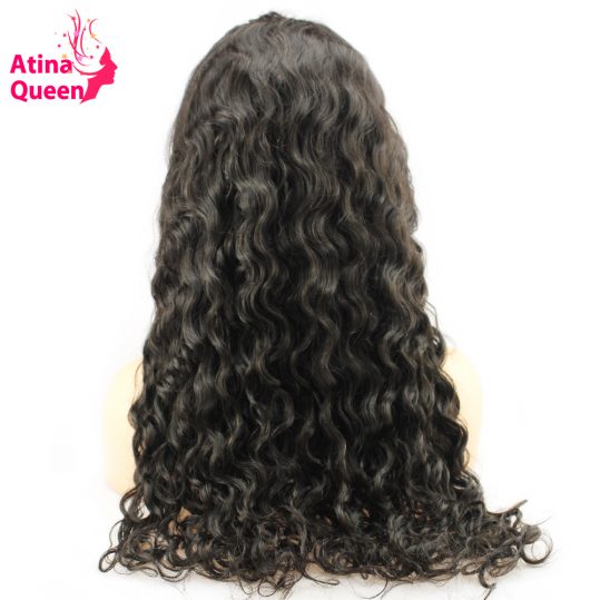 Atina Queen Wet And Wavy 180 Density Lace Front Human Hair Wigs With Baby Hair Pre Plucked Natural Hairline For Black Women Remy
