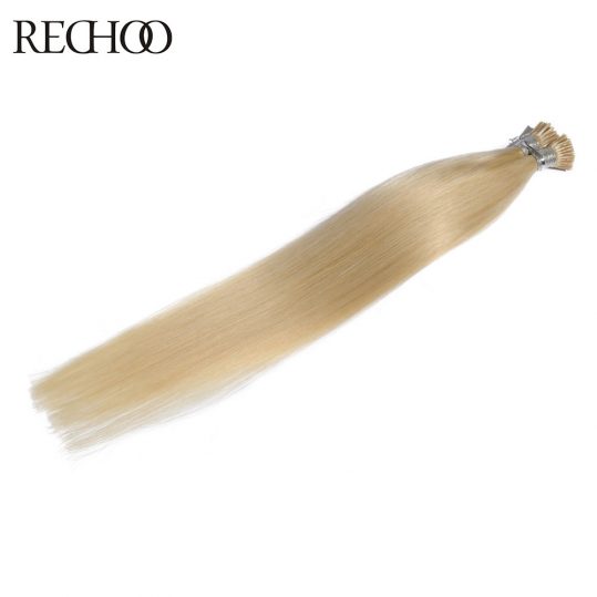 Rechoo New Arrival I-tip Pre-bonded Hair Extensions Straight Brazilian  Non-remy Hair Pre-bonded 100 gram I-tip Top quality hair