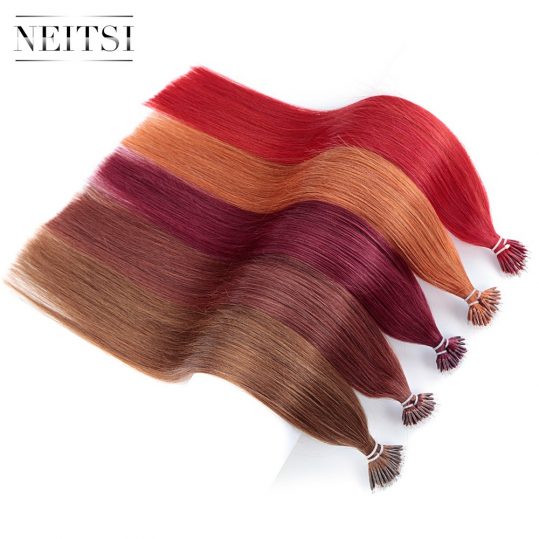 Neitsi Indian Straight Machine Made Micro Ring Remy Hair 100% Nano Ring Beads Human Hair Extensions 20" 1.0g/s 50g 20 Colors