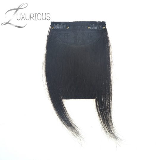 Luxurious 100% Human Remy Hair Front Neat Bangs Natural color Clip In Human Hair Extensions 6inch 1Pc Free Shipping