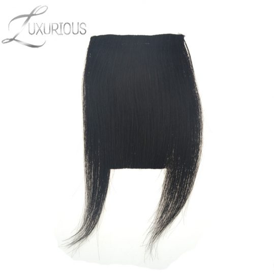 Luxurious 100% Human Remy Hair Front Neat Bangs Natural color Clip In Human Hair Extensions 6inch 1Pc Free Shipping