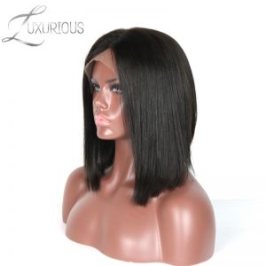 Luxurious 150% Straight Short BOB Wigs 8"-14"Inch Natural Color Brazilian Remy Hair Full Lace Human Hair Wigs For Black Women
