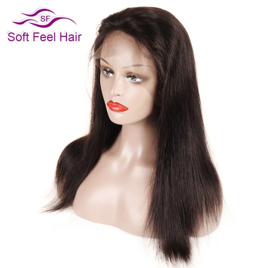 Soft Feel Hair Full Lace Human Hair Wigs For Black Women Pre Plucked Brazilian Wigs With Baby Hair Non Remy Straight Wig 12"-18"