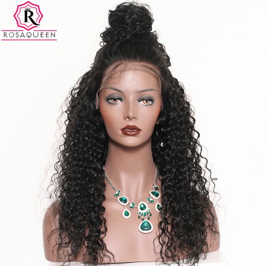 180% Density Full Lace Wig With Baby Hair Deep Wave Brazilian Pre Plucked Human Hair Wigs For Black Women Rosa Queen Remy