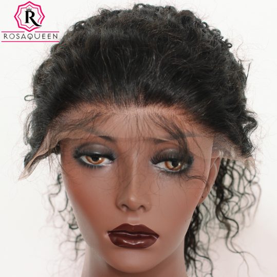 180% Density Full Lace Wig With Baby Hair Deep Wave Brazilian Pre Plucked Human Hair Wigs For Black Women Rosa Queen Remy