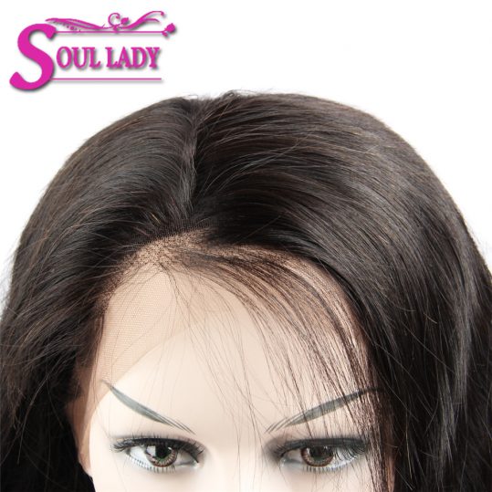 Soul lady 360 Lace Frontal Wigs For Black Women Peruvian Body Wave Remy Hair Pre Plucked Natural Hairline Human Hair Wigs