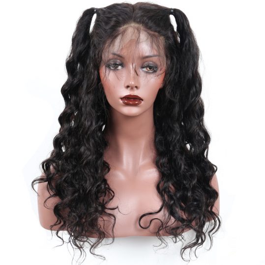 360 Lace Frontal Wig Pre Plucked With Baby Hair Loose Wave Natural Color Lace Frontal Human Hair Wigs Brazilian Remy Hair CARA