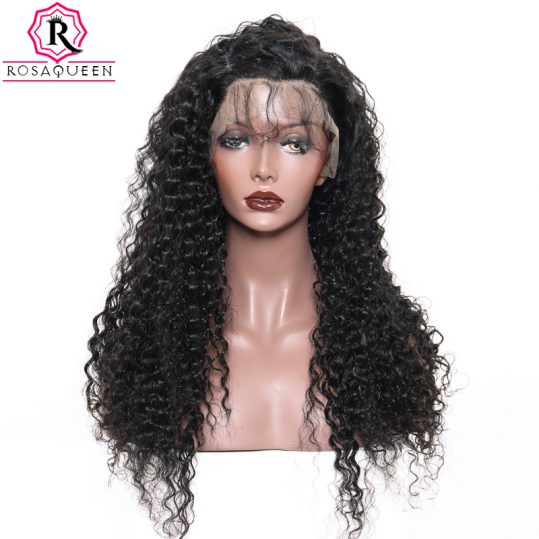 360 Lace Frontal Wig With Baby Hair 180% Density Deep Wave Brazilian Lace Front Human Hair Wigs For Black Women Rosa Queen Remy