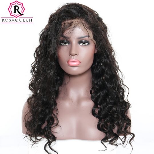 Pre Plucked 360 Lace Frontal Wig With Baby Hair 180% Density Loose Wave Brazilian Human Hair Wigs Rosa Queen Remy Full Ends