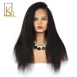 360 Lace Frontal Kinky Straight Wig Front Plucked With Baby Hair Remy Brazilian Human Hair Wigs For Black Women King Rosa Queen