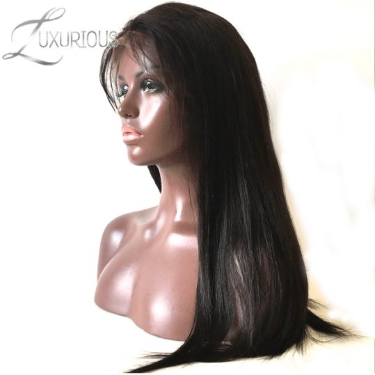 Luxurious 150% Density Silk Base Lace Front Human Hair Wigs Natural Color 8-24 Inch Straight Brazilian Remy Hair Pre Plucked