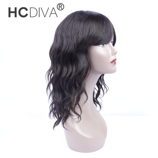 HCDIVA Brazilian Natural Wave Human Hair Wigs For Black Women Long Length 18 Inch Non Remy Hair Wigs Free Shipping