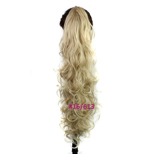 Deyngs 75cm Long Curly Ponytail 220g Artificial Synthetic Tress Claw In Pony Tail Hair Extension Natural False Women's Hairpiece