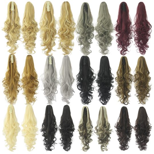 Soowee Long Curly Claw Ponytail Clip in Hair Extensions Hairpiece Pony Tail Synthetic Hair Accessories