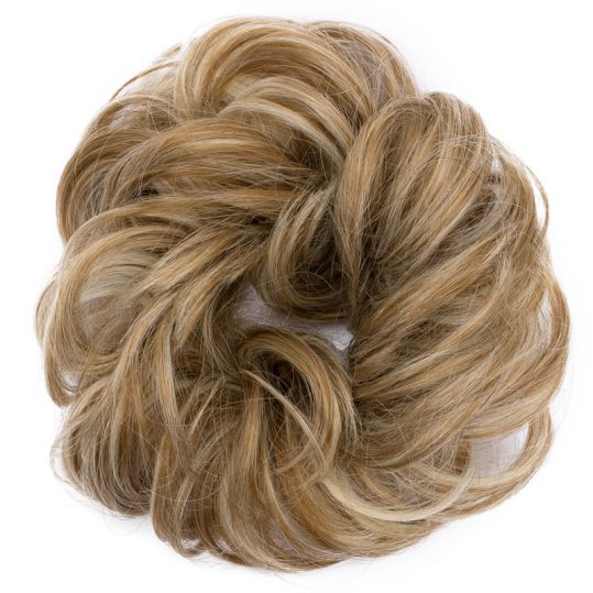 S-noilite Women Drawstring Ponytail Synthetic Hair Bun Curly Updo Cover Donut Chignon Hairpieces Black Brown Blonde