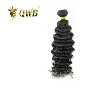 QWB Deep Wave Free shipping 12''~28'' Brazilian Virgin Hair Nature Color  100% Human Hair Weaving
