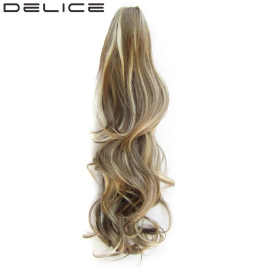 [DELICE] 24inch 160g/pc Women's High Temperature Fiber Synthetic Hair Long Layered Curly Claw Ponytail