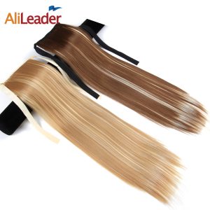 AliLeader Made 10 Colors Straight False Hair Tails 50CM 80G Long Horse Hair Hairpiece Ponytail Clip On Hair Extensions Synthetic