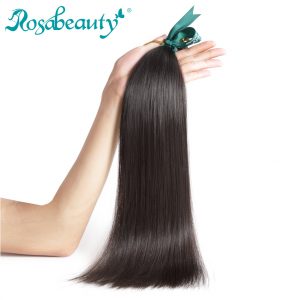 Rosa Beauty Brazilian Straight Virgin Hair 1 Piece Natural Color Hair Weave Bundles 100% Unprocessed Human Hair Wefts Products
