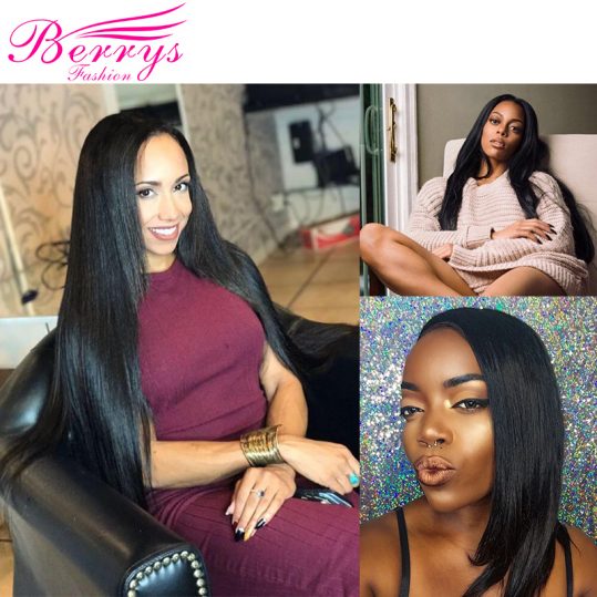 [Berrys Fashion] Brazilian Virgin Hair Straight 100% Unprocessed Human Hair Bundles Raw Weave Hair Extensions 1pc/Lot 8-30 Inch