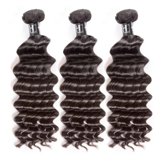 HJ Weave Beauty Human Hair Bundles Brazilian Virgin Hair Natural Wave Natural Color Free Shipping
