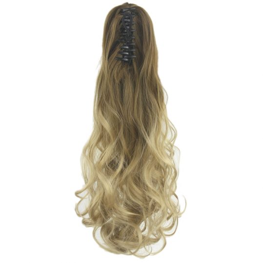 Soowee Curly Brown Ombre Claw Ponytail Synthetic Hair Long Clip In Hair Extension Hairpiece Pony Tail Postizos Cabello Coletas