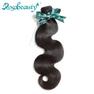 Rosa Beauty Hair Products Brazilian Virgin Hair Body Wave 1 Piece 100% Unprocessed Human Hair Weave Bundles Raw Hair Weaving