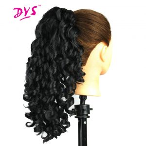 Deyngs 20inch Short Bouncy Curly Claw in Ponytail Hair Extensions Fake Hair Pony Tail Hair Piece Red/Black/Brown Tress For Women