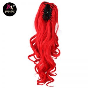 Miss U Hair 20" 50cm 180g Women Long Curly Reversible Claw Jaw Ponytail Clip In On Hair Extension Accessories